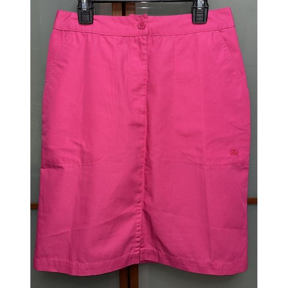 Stussy Women’s Pink Vintage VTG Y2K 90s 00s A-Line Knee Length Logo Skirt Size 3 - Picture 1 of 7